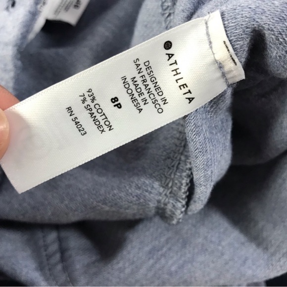 Athleta Women's 8P  Light Blue Farallon Heathered Wide Leg Crop Pant 657551-02 - Picture 8 of 8